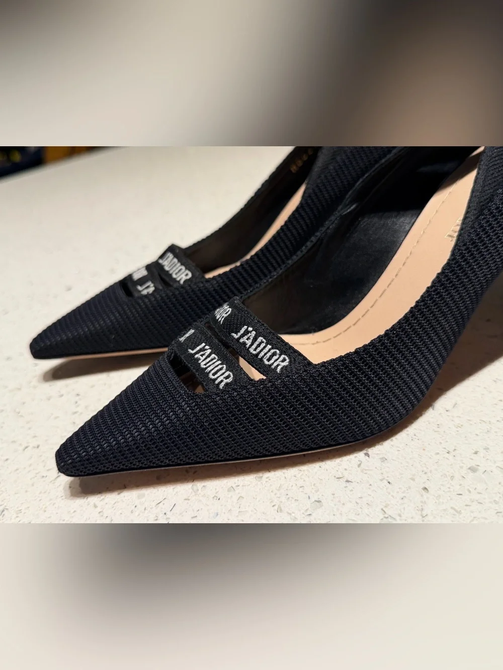 Dior Black J'Adior Pointed Kitten Heel Pumps